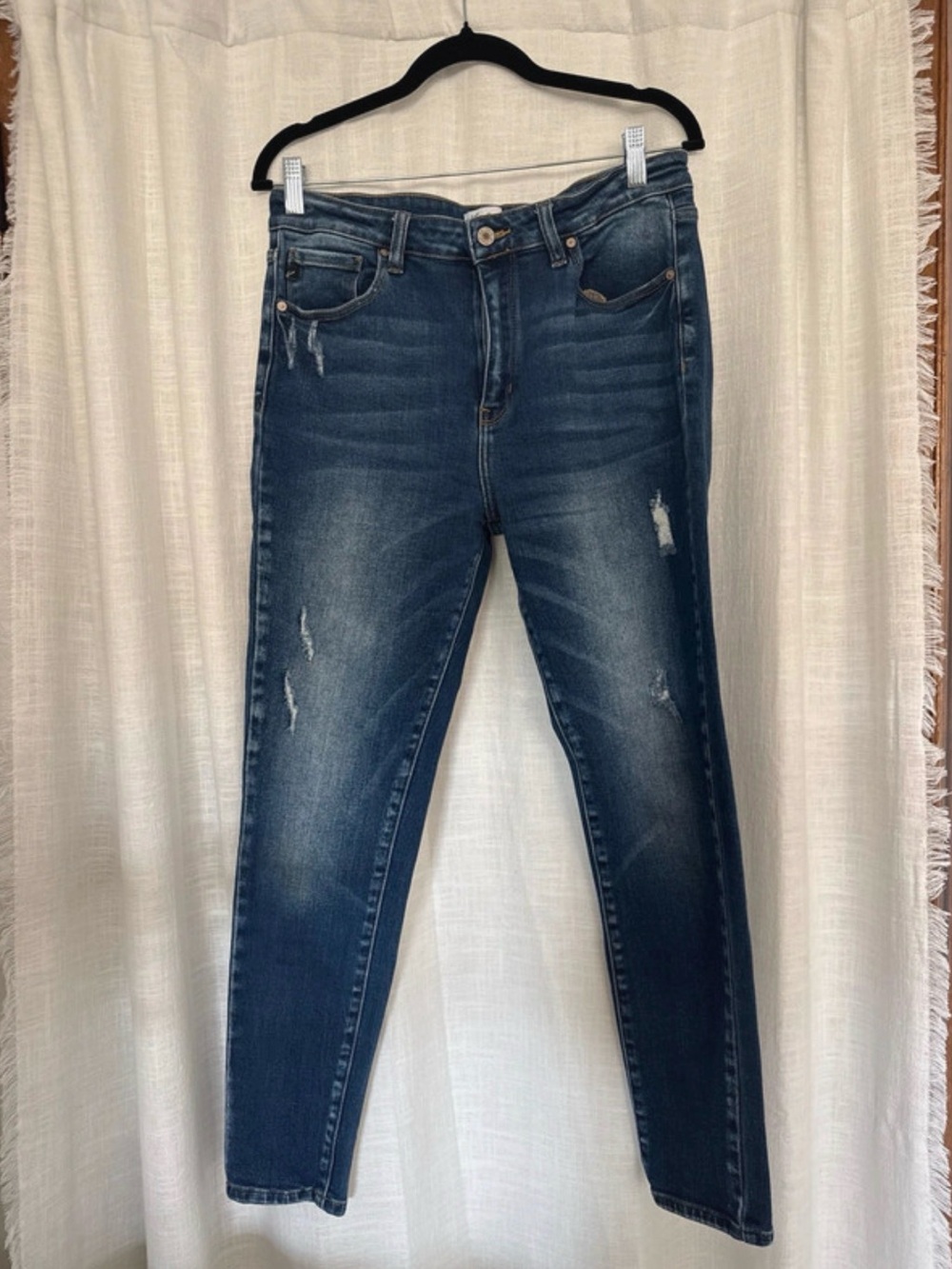 KanCan Dark Blue Distressed Skinny Jeans